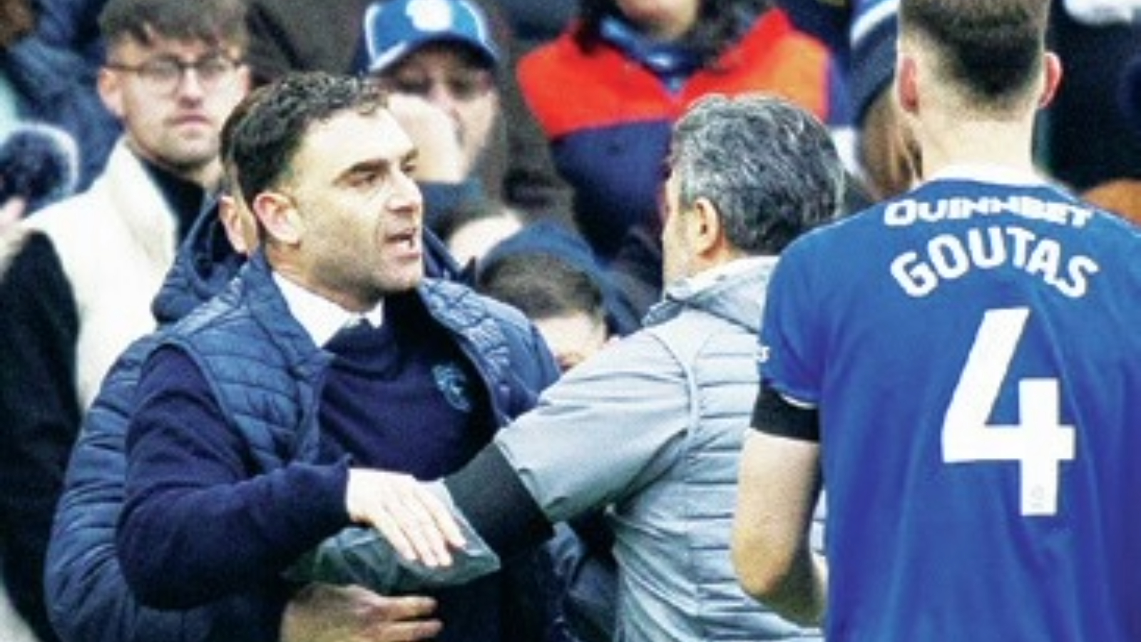 Omer Riza was sent off during Cardiff City's derby day victory over Swansea City