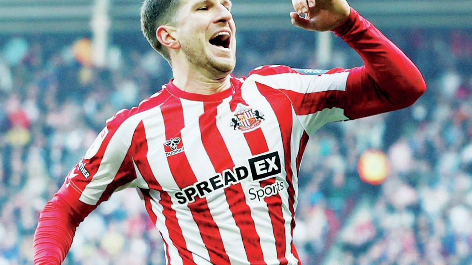 Chris Mepham celebrates scoring the Black Cats’ winner PICTURES: Alamy